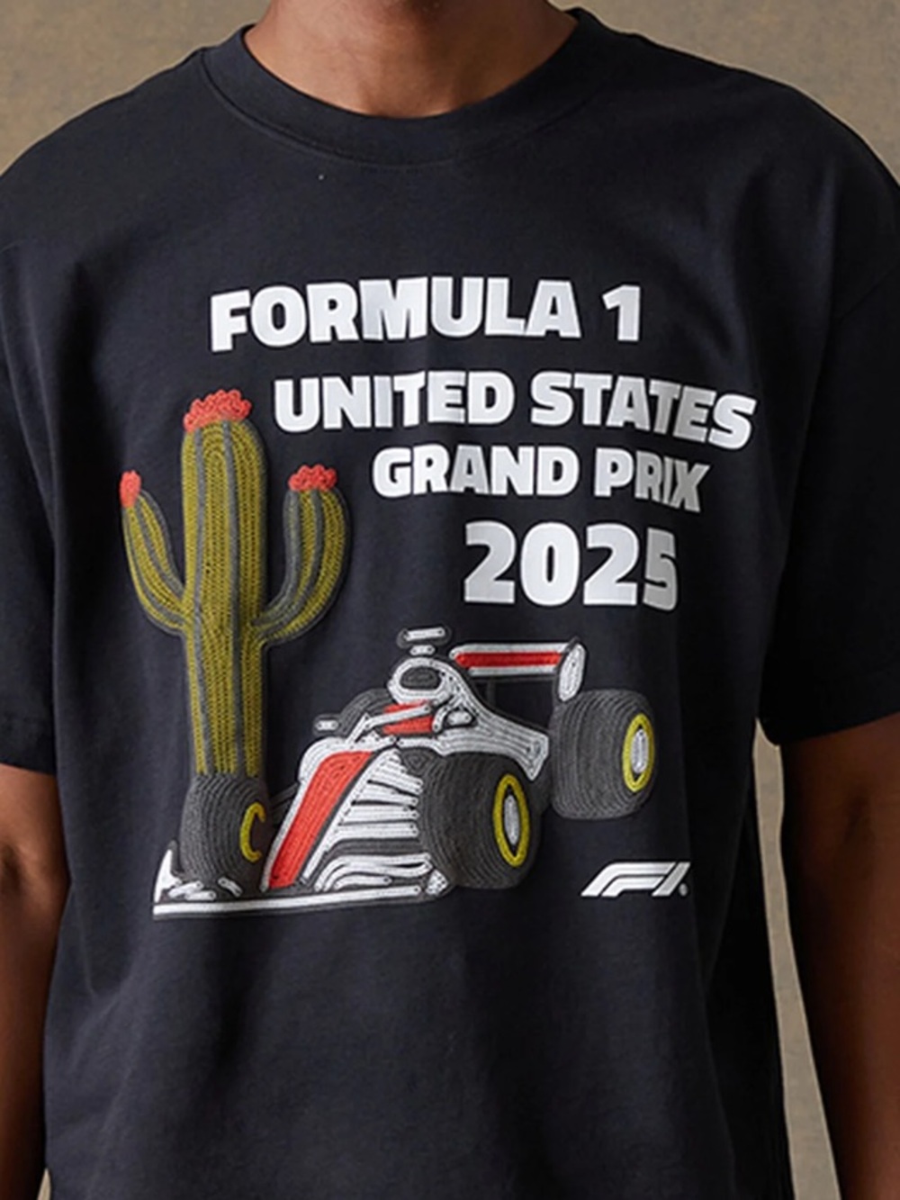 Formula 1 United States Grand Prix 2025 Austin Cactus T-Shirt Black Medium NWT
